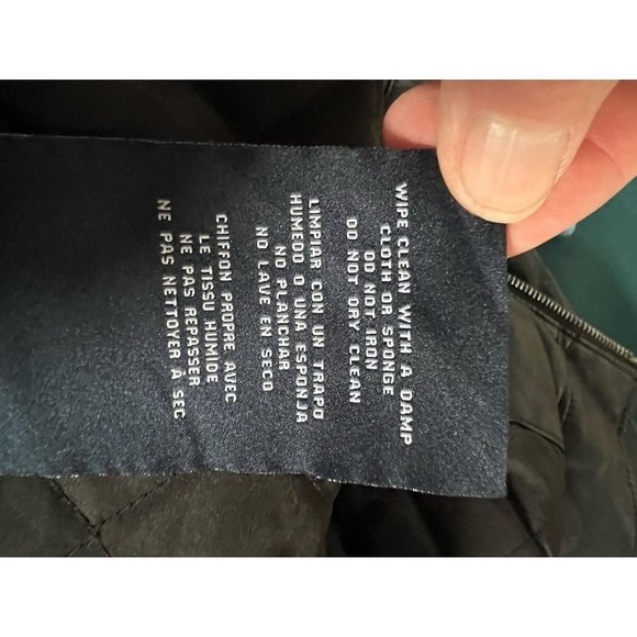 Tommy Hilfiger Mens Faux Leather Jacket Coat Black Waist Length Collared L - Picture 11 of 12